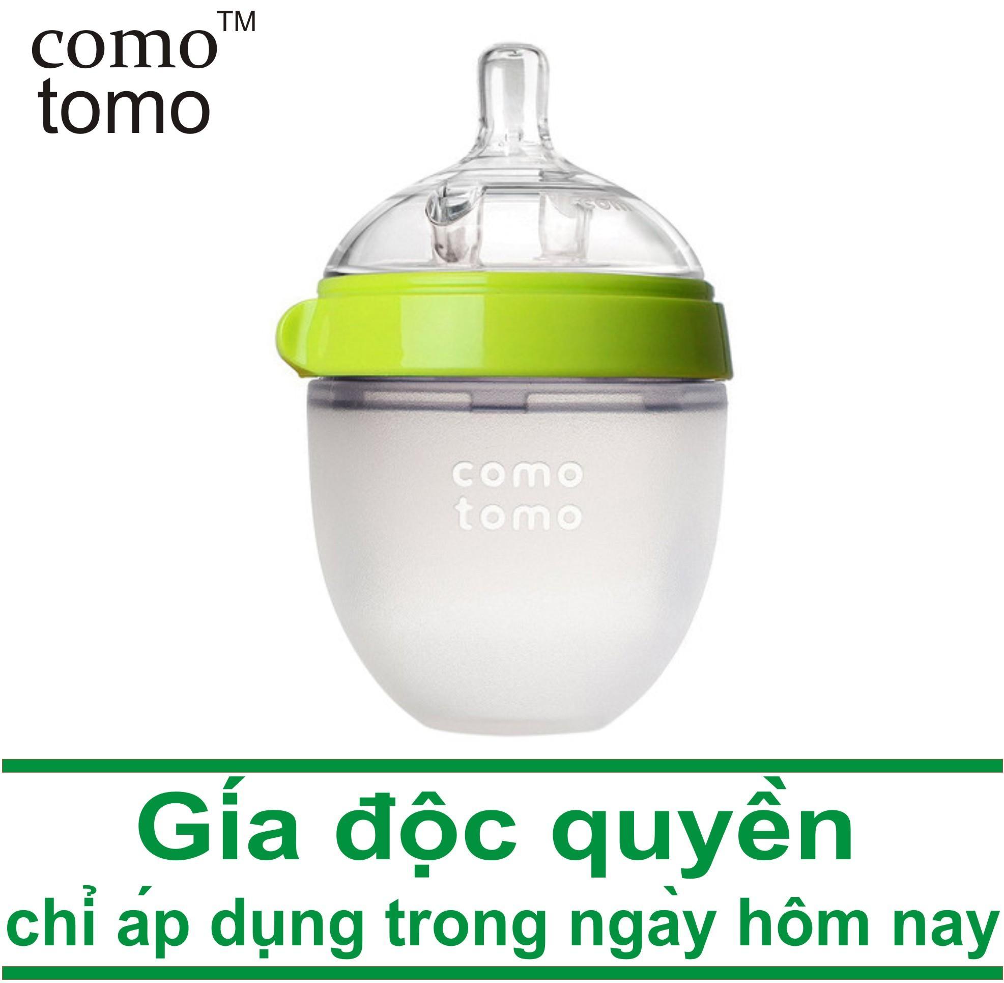 Combo 02 Bình sữa comotomo siêu mềm 150ml màu Xanh