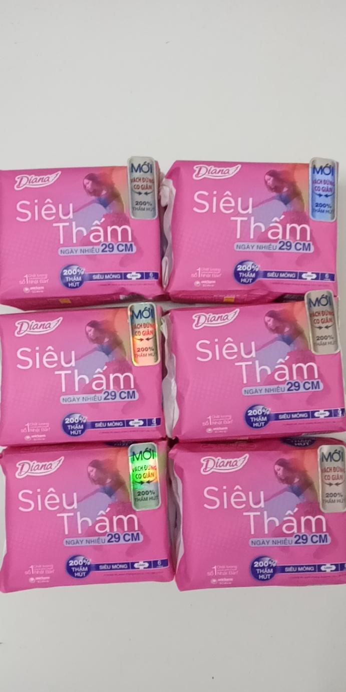 Diana siêu thấm ngày nhiều 29cm siêu mỏng cánh gói 6 miếng x 29cm