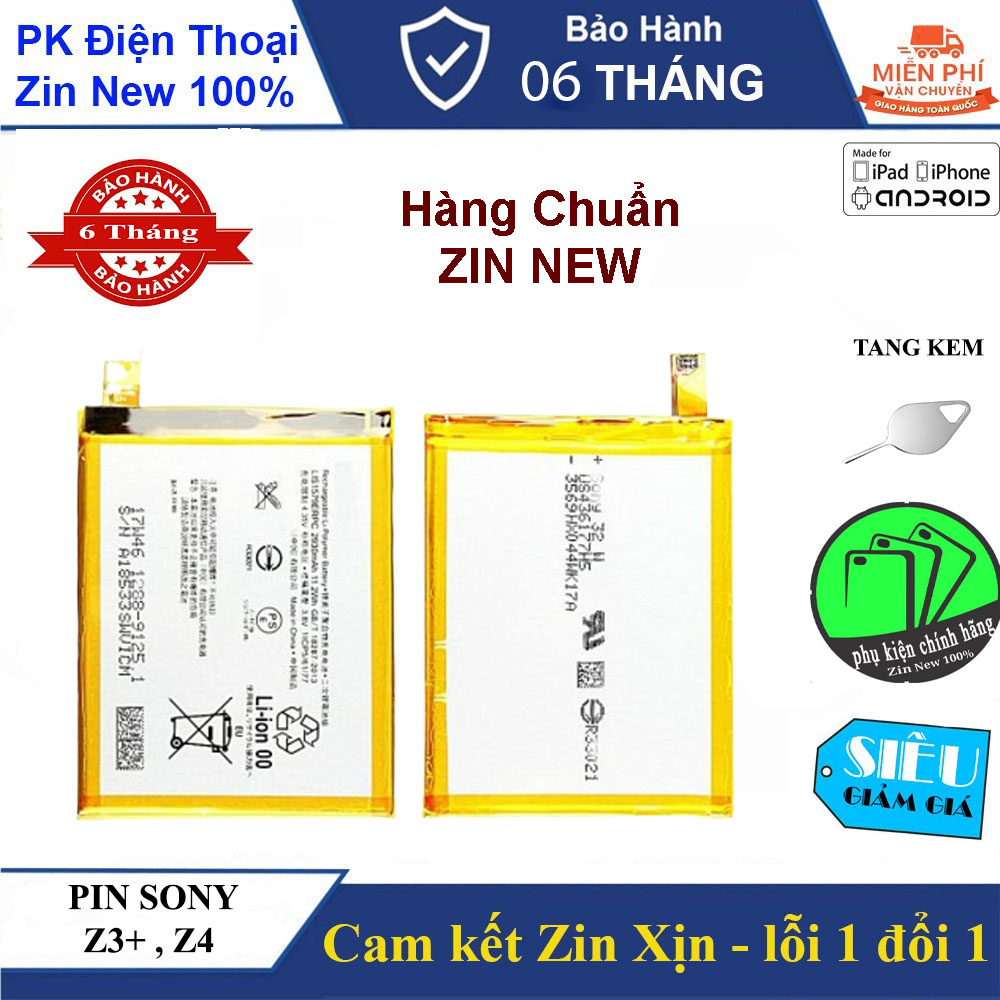 Pin sony z3+ dung lượng 2930mah chuẩn zin xịn - bh 12 tháng