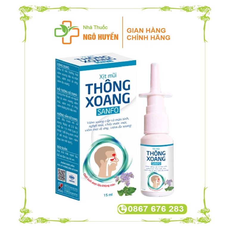 Xịt mũi thông xoang Sanfo