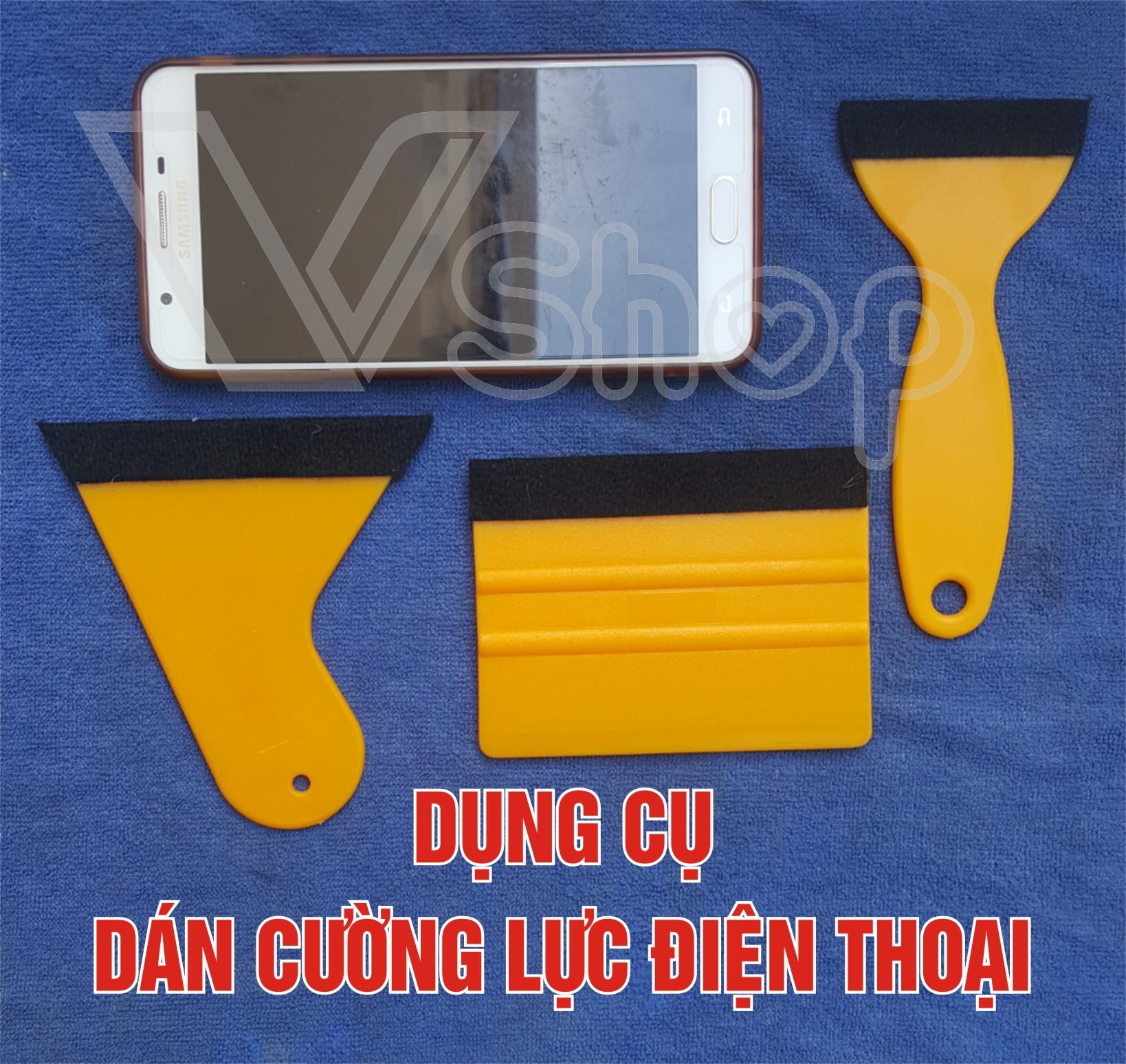 Bộ dụng cụ dán cường lực cho màn hình điện thoại, 3 món
