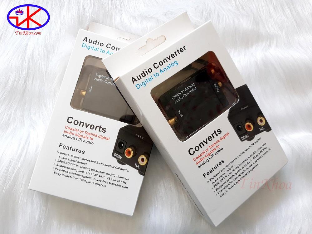 Bộ Chuyển Âm Thanh TV 4K Quang Optical Sang Audio AV Ra Amply tặng Cáp Optical