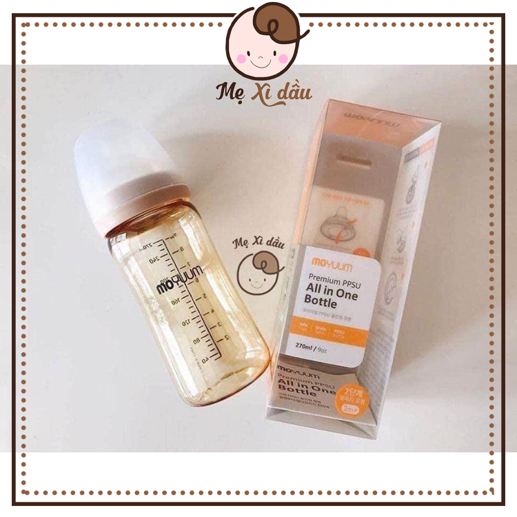 Shop mẹ xì dầu Bình sữa moyuum chính hãng 170ml/270ml (Hỗ trợ đổi núm)