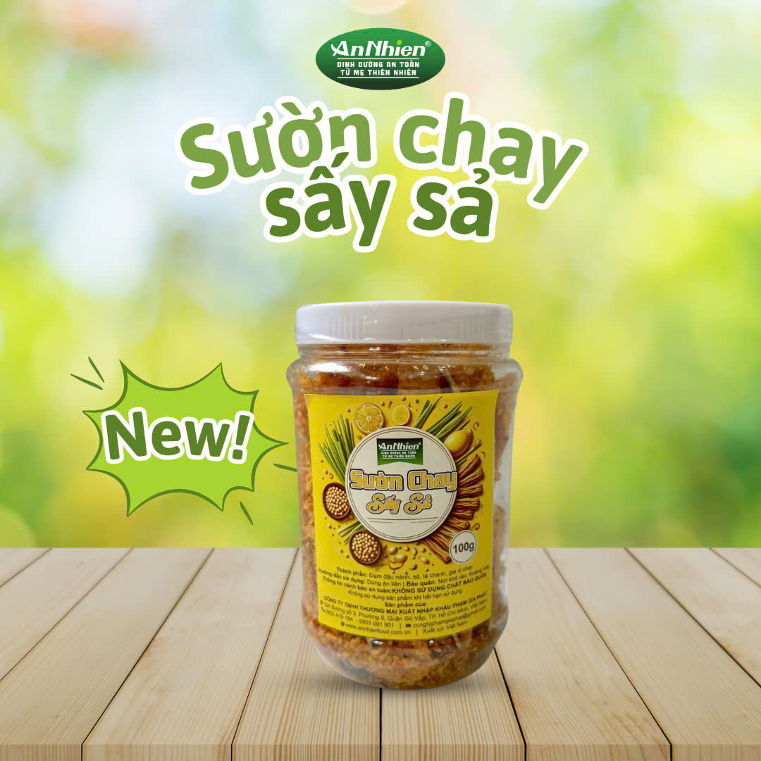 An Nhiên - Sườn chay sấy sả 100g (Chay mặn đều dùng được)