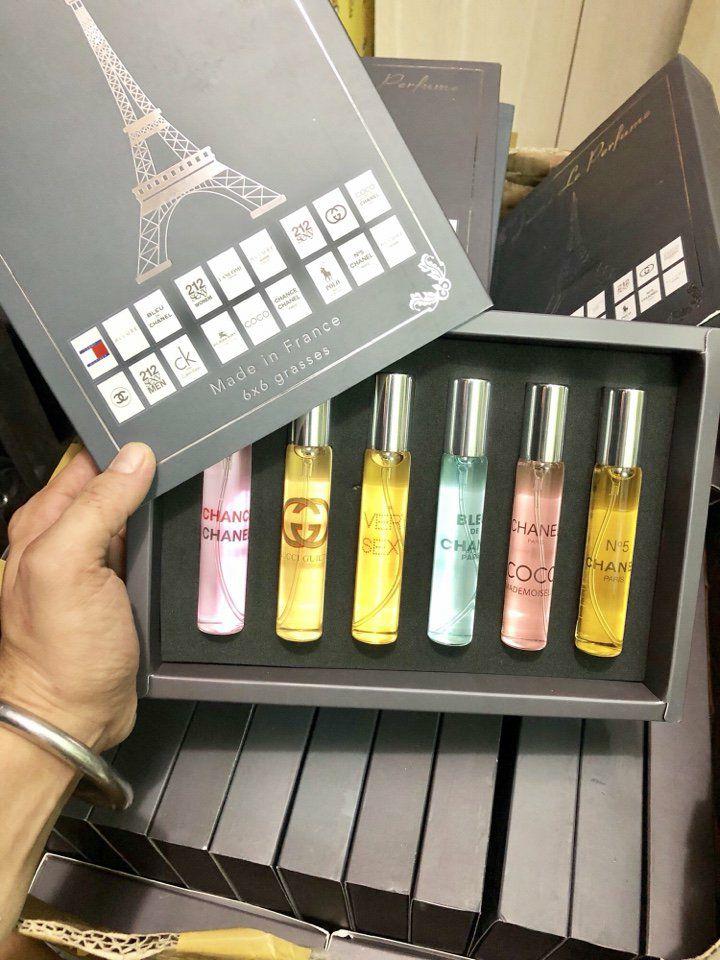 Set nước hoa paris tháp xám 6ml x 6 chai dạng xịt