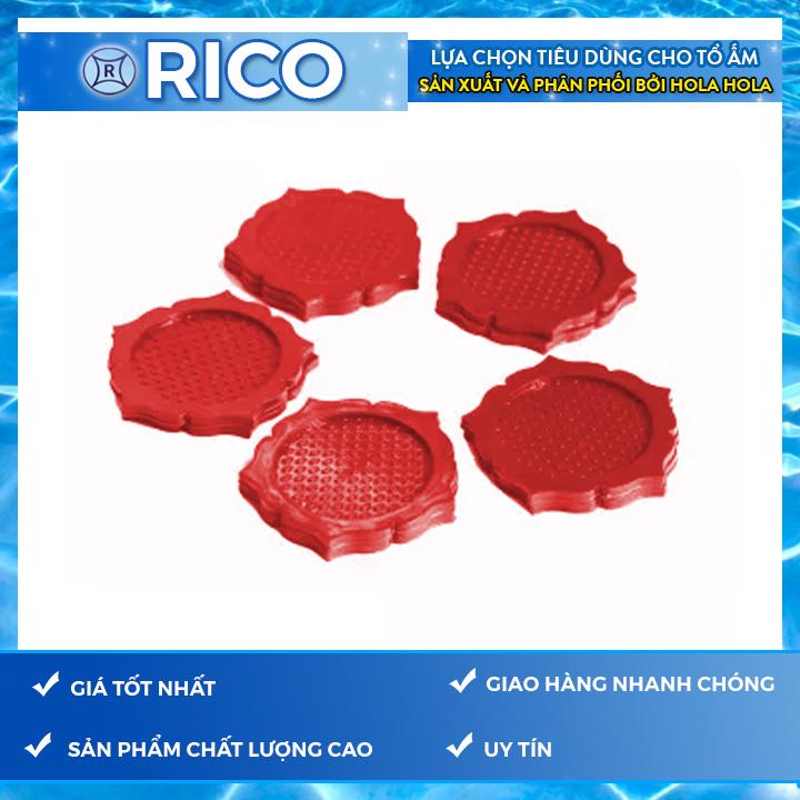 Bộ 10 miếng đế lót ly nhựa hoa mai Rico