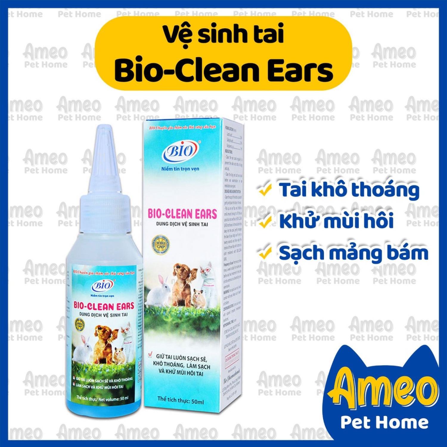 [Mới] Dung dịch vệ sinh tai chó mèo Bio Clean Ears