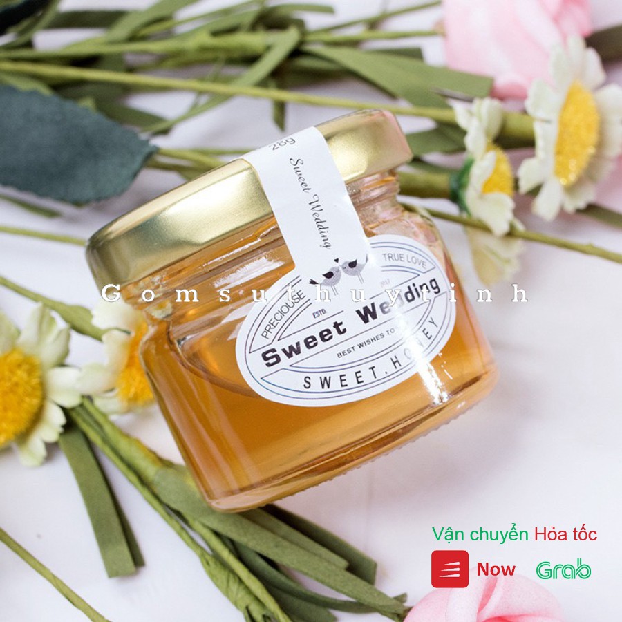 Hũ thủy tinh/ Lọ thủy tinh tròn nắp thiếc 30ml