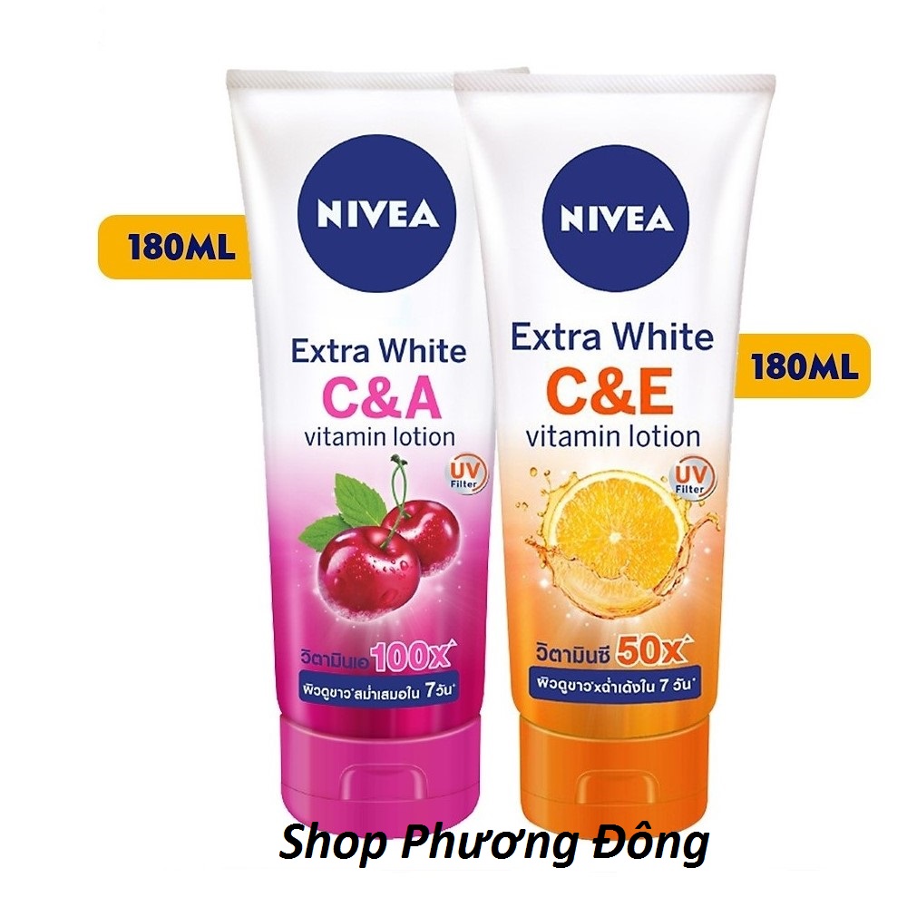 Sữa dưỡng thể dưỡng trắng Nivea Extra White C&E Vitamin Lotion 180ml