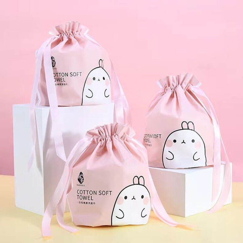 Khăn Lau Mặt Dùng 1 Lần Cotton Cao Cấp ANIMERRY | Khăn tẩy trang Animerry | Khăn Mặt Khô Animerry Hình Trái Đào 1 Lần Lau Khô Lau Ướt - Giấy Lau Mặt Dùng 1 lần