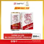 Nồng Độ Cồn 4.2% - Bia Saigon Export Premium 250ml x 24 lon