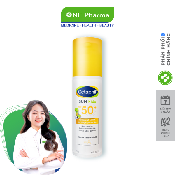 Lotion Chống Nắng Cetaphil Sun Kids SPF 50+ Liposomal Lotion Dành Cho Bé - 150ml