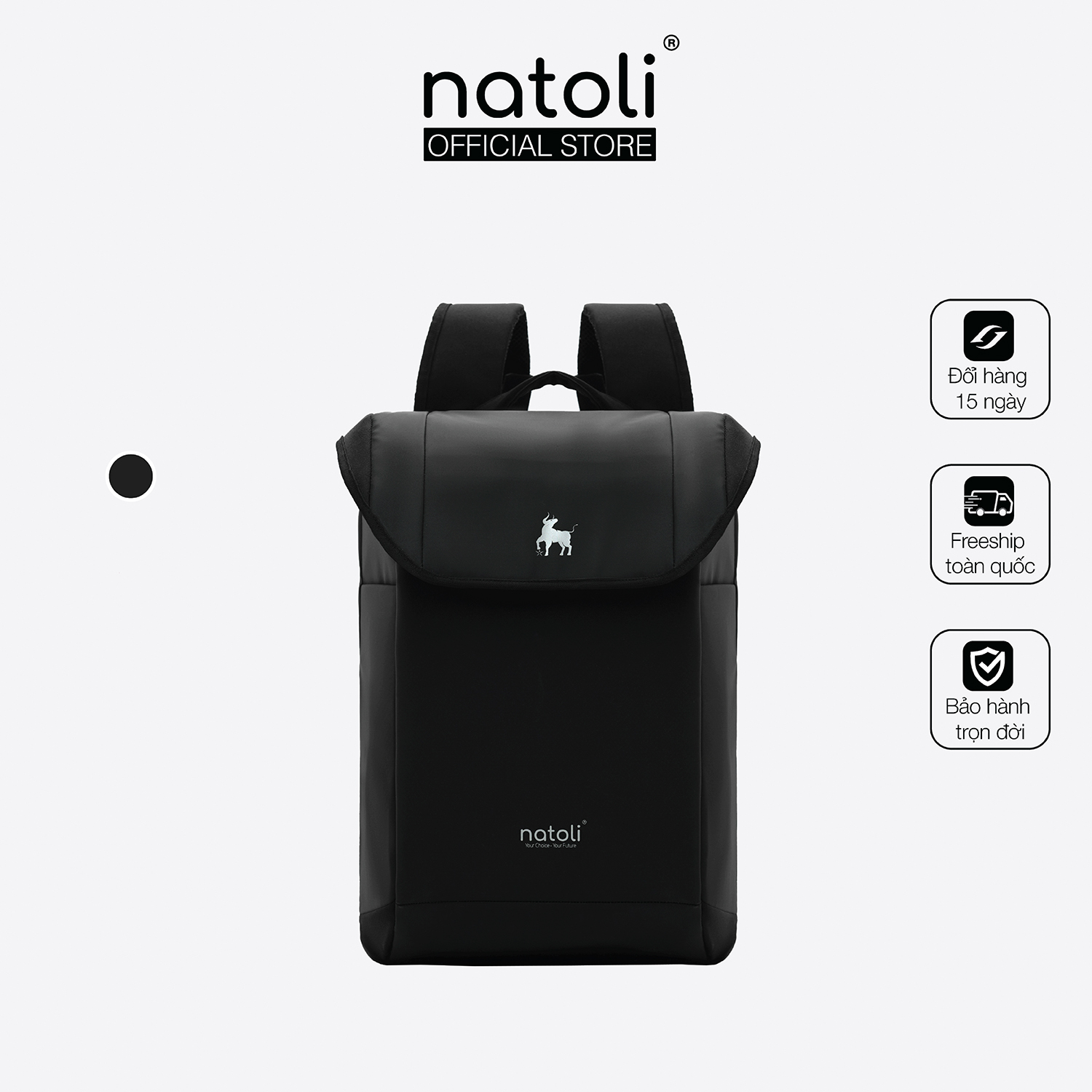 Balo laptop nam Thương hiệu NATOLI, cặp chống nước có ngăn sạc pin chống sốc BST Classic Versatility Backpack B18
