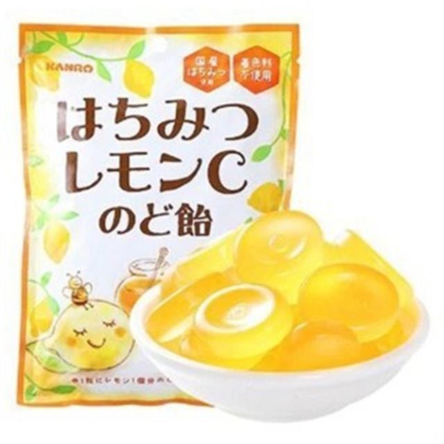 Kẹo ngậm chanh mật ong Kanro ( honey Lemon candy) Nhật Bản 70g