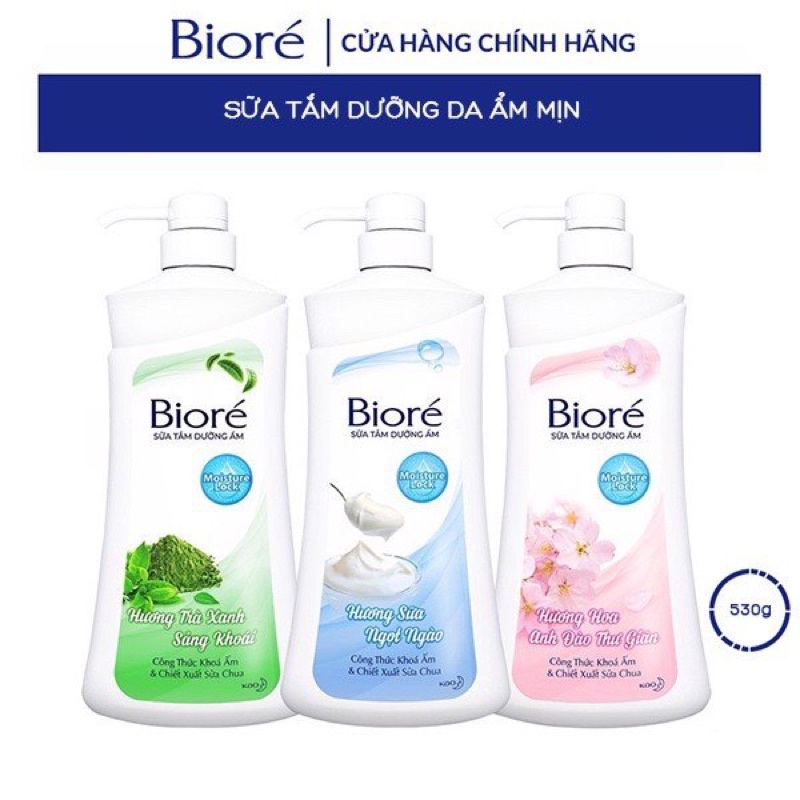 Sữa tắm dưỡng ẩm mịn da bioré 530g