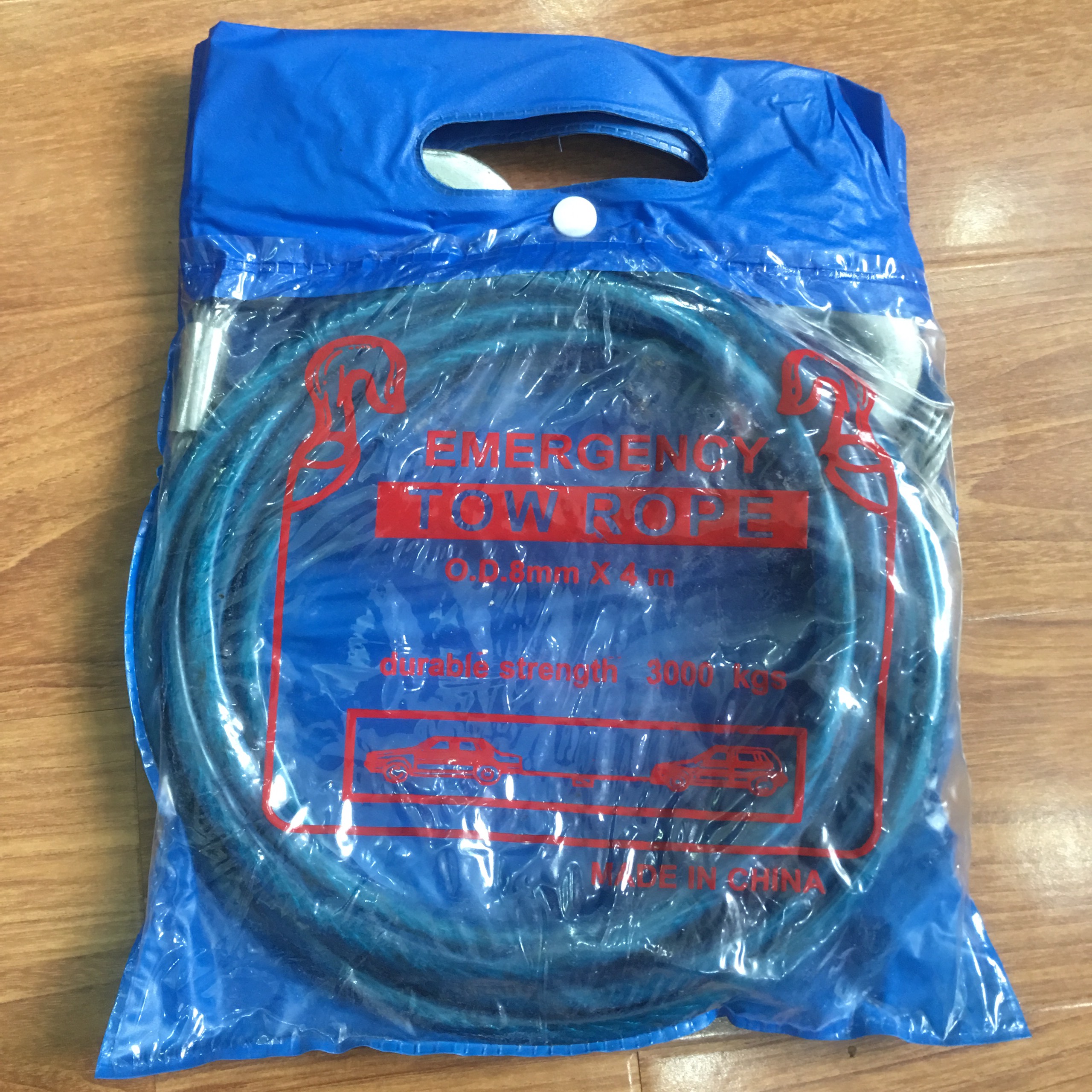 Dây cáp thép cứu hộ kéo xe hơi ô tô – Dây cáp kéo chuyên dụng cứu hộ dài 4m kéo tải trọng 3 tấn, 5 tấn