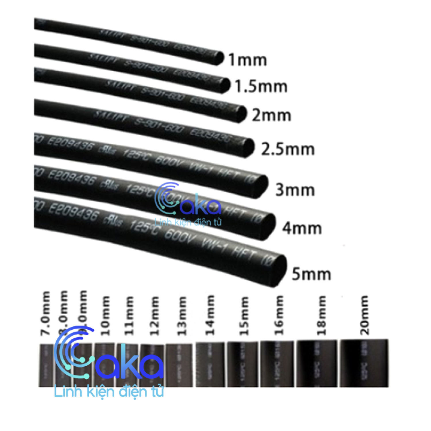 Ống gen co nhiệt cách điện phi 16