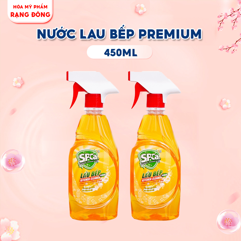 Nước xịt lau bếp đa năng spca 450ml chiết xuất tinh dầu vỏ cam tẩy sạch cực nhanh làm sáng bề mặt