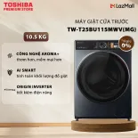 Máy Giặt Cửa Ngang Toshiba Inverter 10.5 Kg - TW-T25BU115MWV(MG) - Công Nghệ Giặt Diệt Khuẩn - Màn Hình Cảm Ứng Sắc Nét