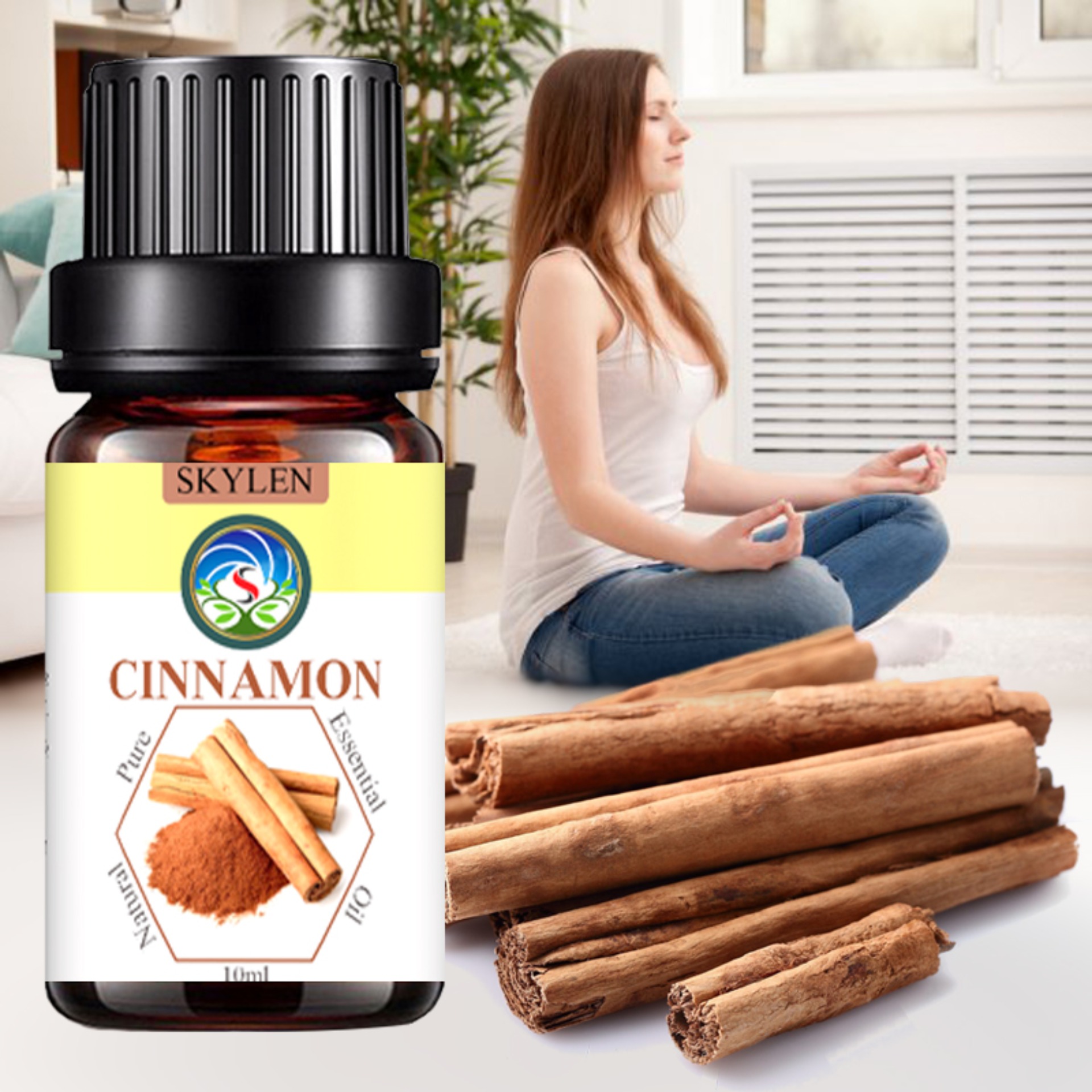 [HCM]Tinh Dầu Quế Nguyên Chất Thiên Nhiên Đuỗi Muỗi Lau Sàn Dùng Cho Đèn Xông Khuếch Tán Chiết Xuất 100% Từ Vỏ Cây Quế‎