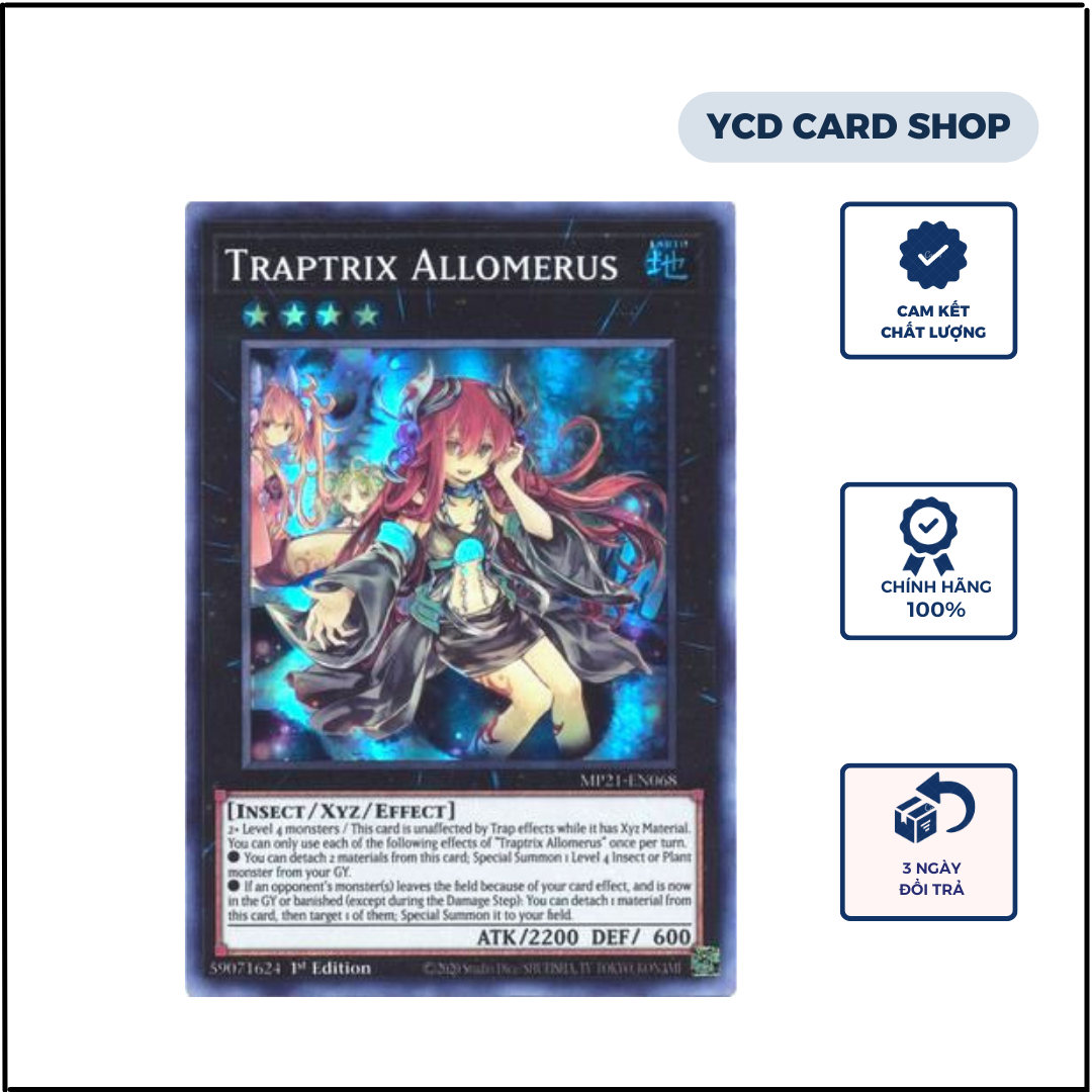 Thẻ bài yugioh chính hãng Traptrix Allomerus Super Rare