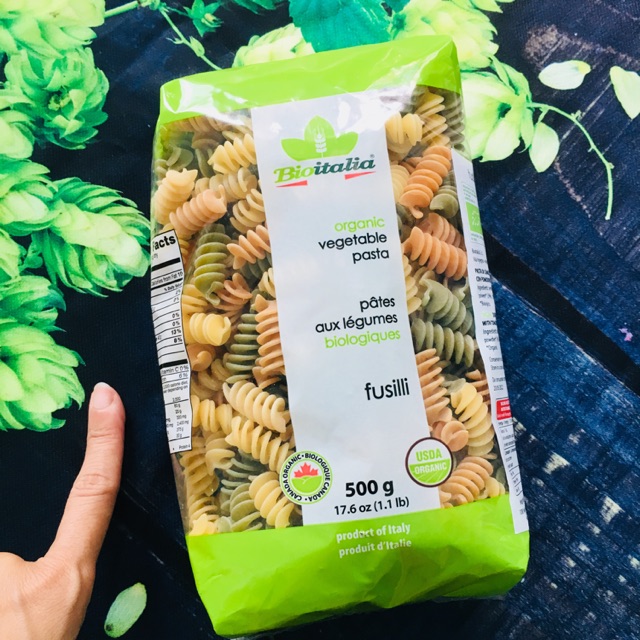 Nui xoắn rau củ hữu cơ bio