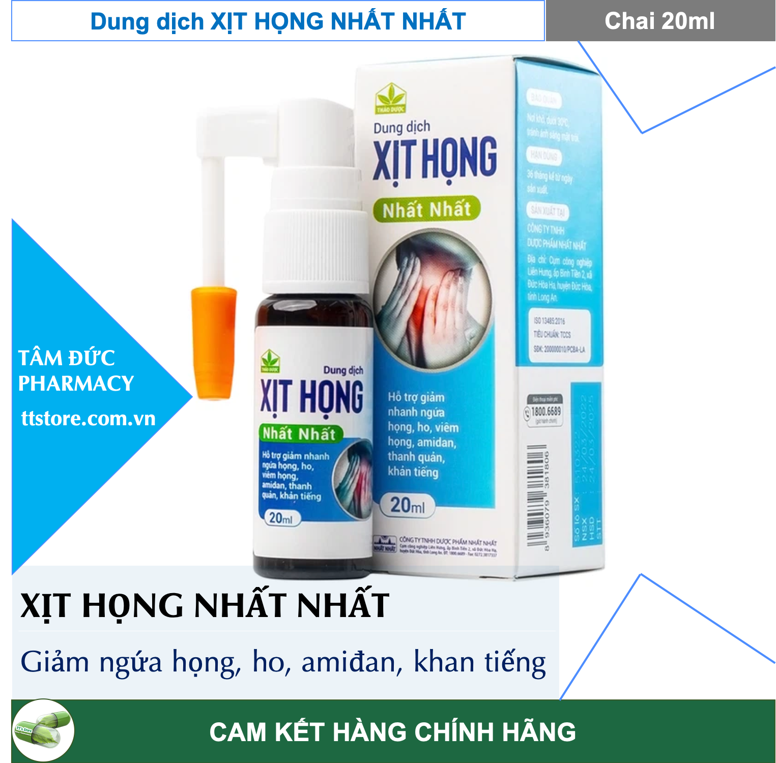 Dung dịch Xịt Họng Nhất Nhất