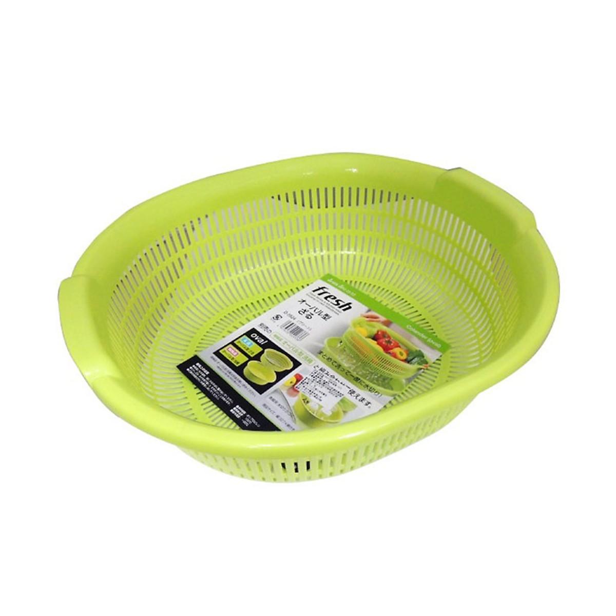 Rổ nhựa sanada 5.3l màu xanh - nội địa nhật bản