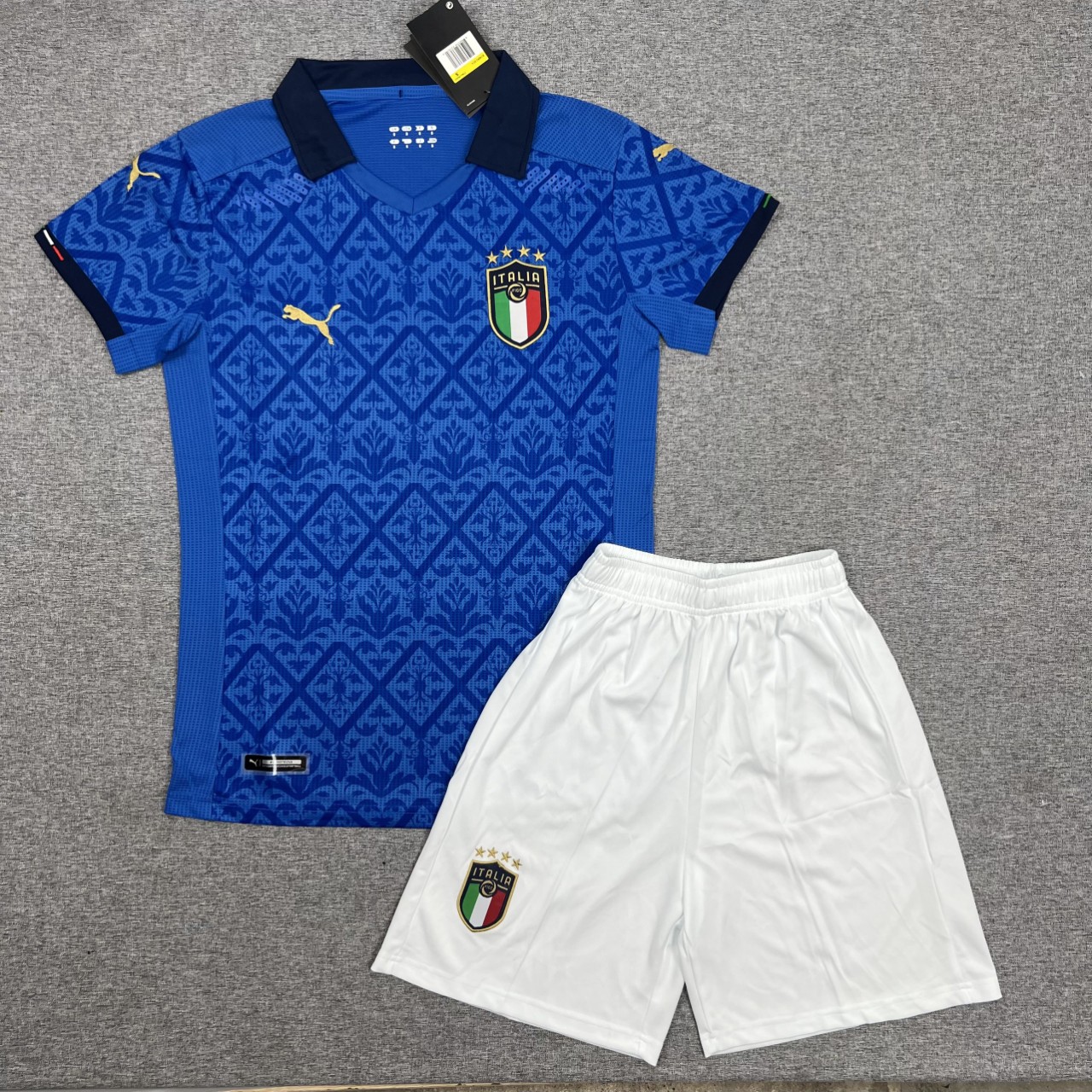 Áo bóng đá-Áo Đá Banh Đội Tuyển ITALIA - Mẫu Euro-2021-Chất Polyester Thái Cao Cấp