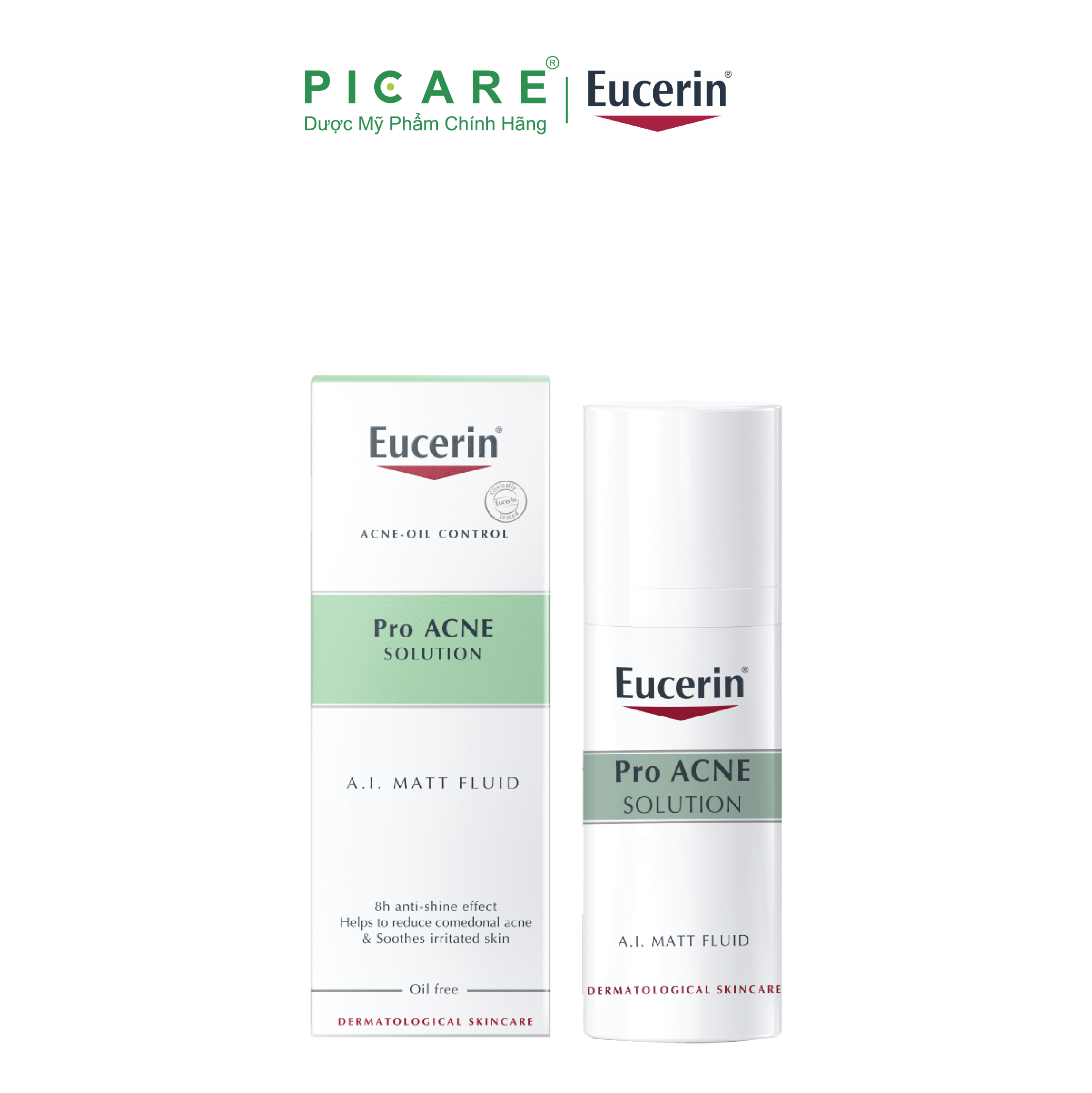 [GIẢM 20K ĐƠN 399K] Eucerin Kem Dưỡng Kiểm Soát Nhờn Giảm Mụn  Eucerin ProAcne A.I Matt Fluid 50ml