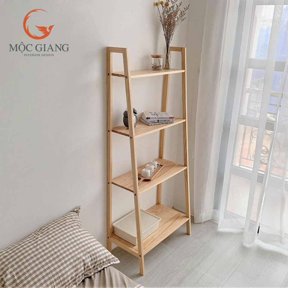 Kệ sách 4 tầng, kệ gỗ đa năng 4 tầng