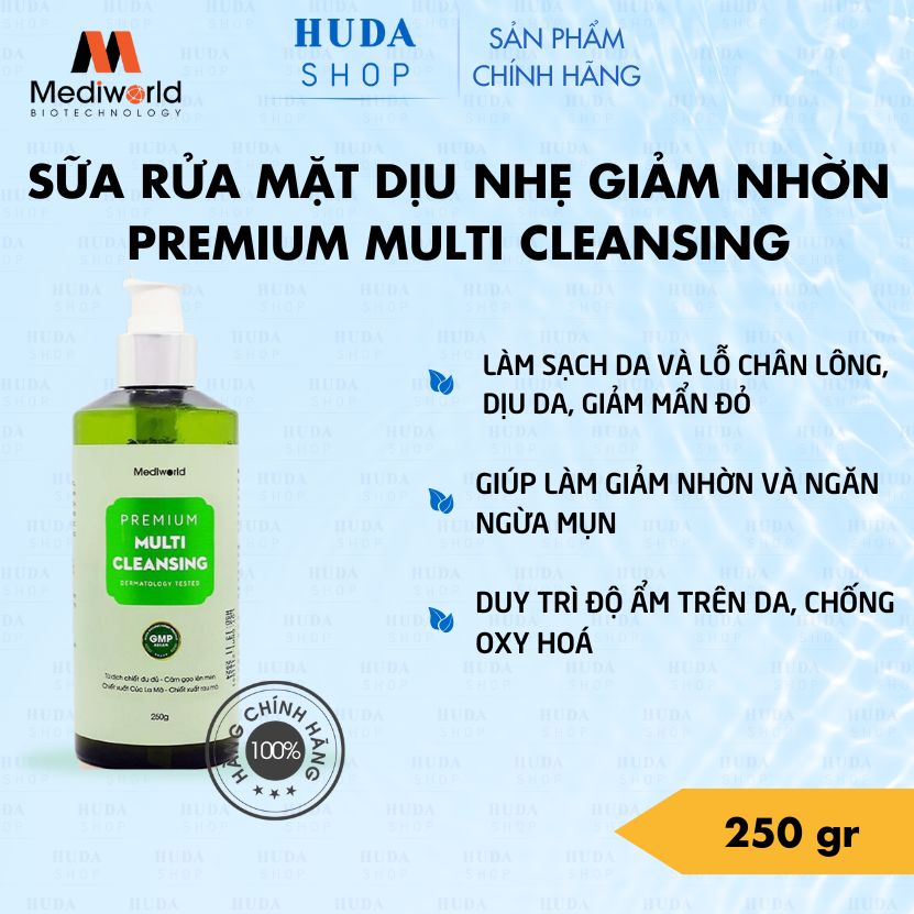 Premium Multi Cleansing - Sữa rửa mặt dịu nhẹ công nghệ Oganic 100GR Mediworld