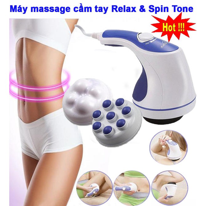 Máy Massage Toàn Thân Relax Matxa Bụng, Lưng, Cổ, Tay, Chân, Vai - Đánh Tan Mỡ Bụng Relax Tone 5 Đầu