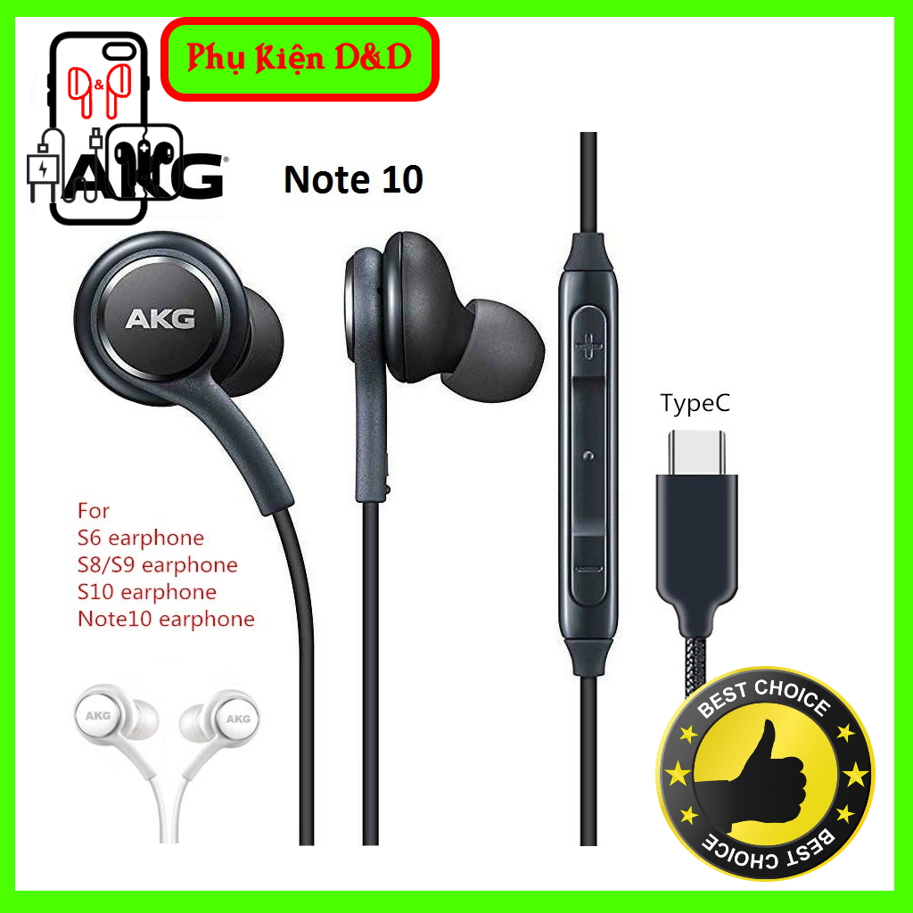 Tai nghe samsung akg chân type c chính hãng note 10/10plus, s20 plus, s20 ultra