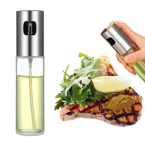 Lọ xịt dầu ăn thủy tinh 100ml dùng cho nồi chiên không dầu, chiên rán đồ ăn, nướng đồ ăn cho mọi gia đình