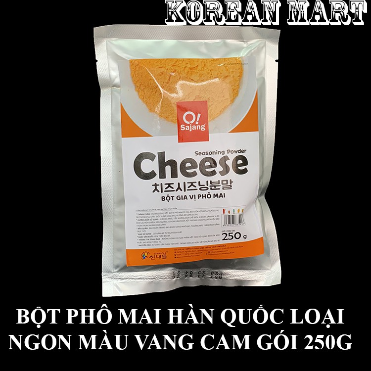 Bột phô mai hàn quốc loại ngon ssajang gói 250g màu vàng cam