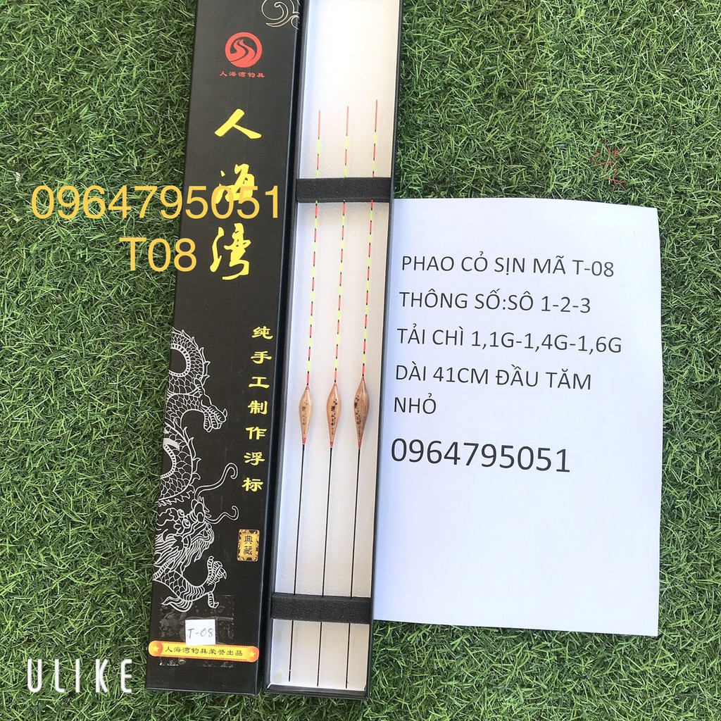 Phao cỏ sịn dành cho câu đài -hộp 3 quả-đầy đủ các cỡ