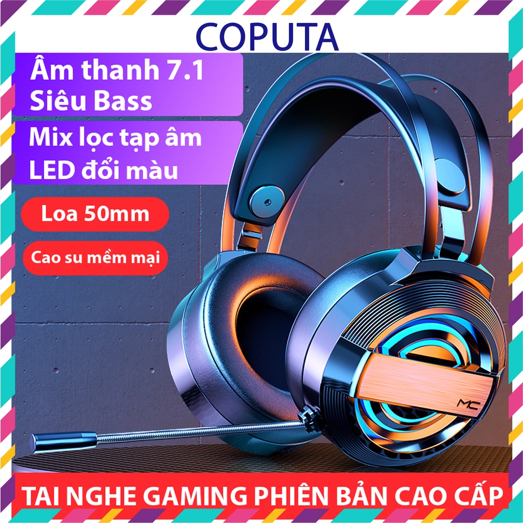 Tai nghe gaming Coputa tai nghe chụp tai có dây máy tính chơi game MC Q9
