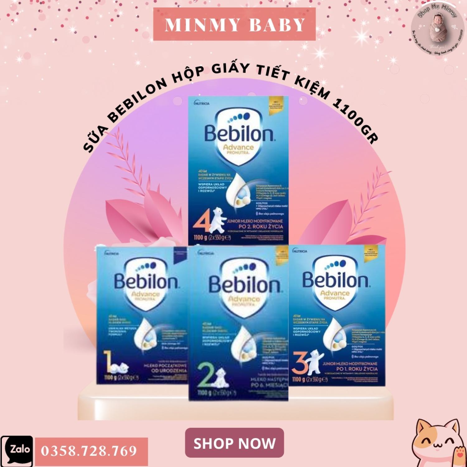 Sữa Bebilon Hộp giấy tiết kiệm 1100gr