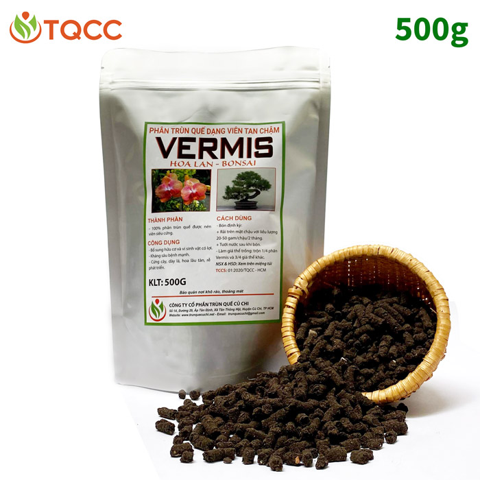 [HCM]Phân trùn quế tan chậm Vermis gói 500gram