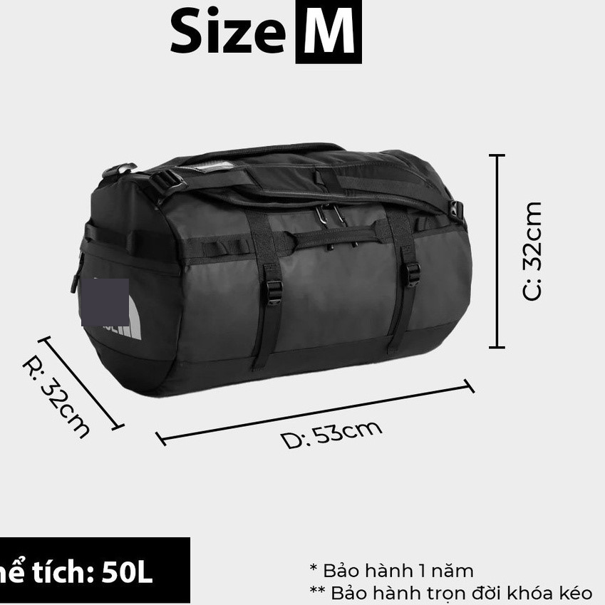 Túi trống Balo du lịch TNF chống nước.