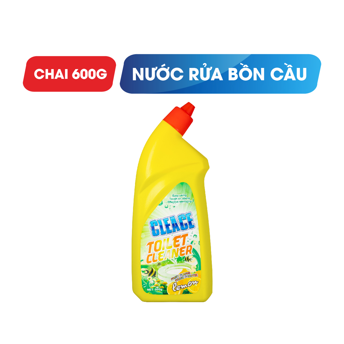 Nước tẩy rửa vệ sinh bồn cầu Cleace hương chanh chai 600g