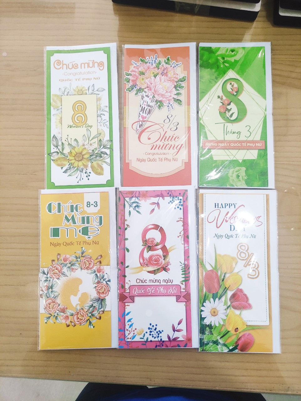 Combo 50 thiệp 8/3, thiệp chúc mừng ngày quốc tế phụ nữ đẹp