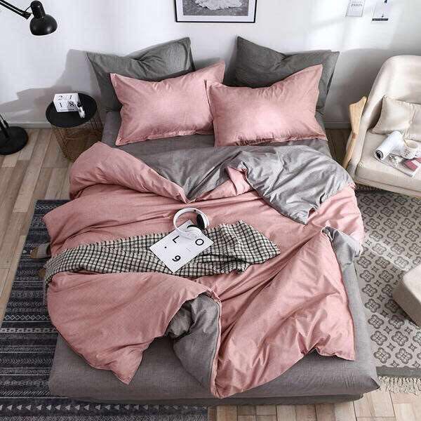 Bộ chăn ga gối cotton poly nhập nhiều mẫu - emly bedding