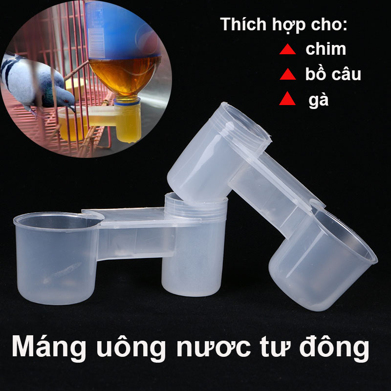 GIÁ RẺ Máng uống nút chai tự động cho gà chim LOẠI 1, máng uống nước tự động loại dạnh cốc hàng sịn dùng hiệu quả