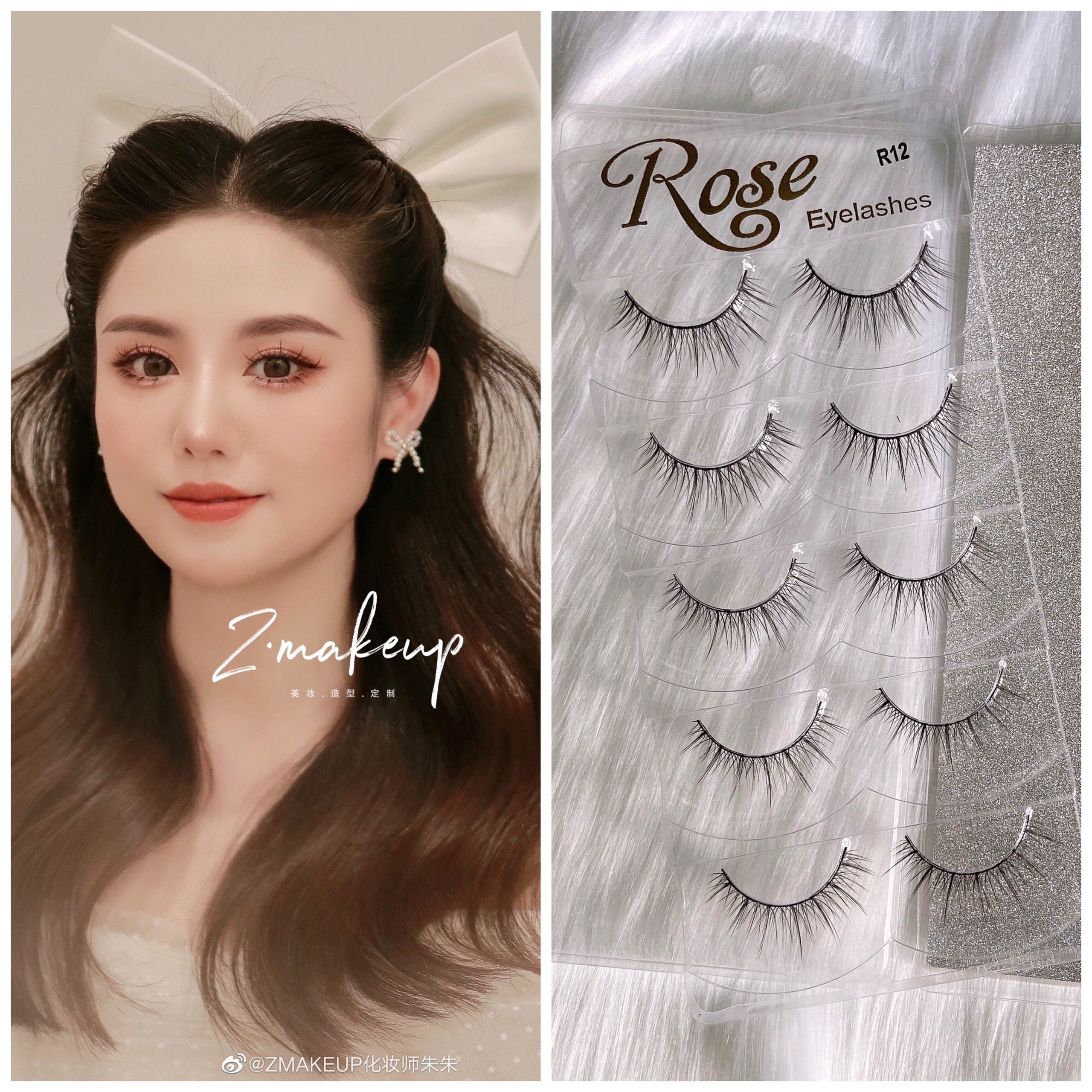 Lông mi gỉa cao cấp 5 cặp " rose" nhiều mã