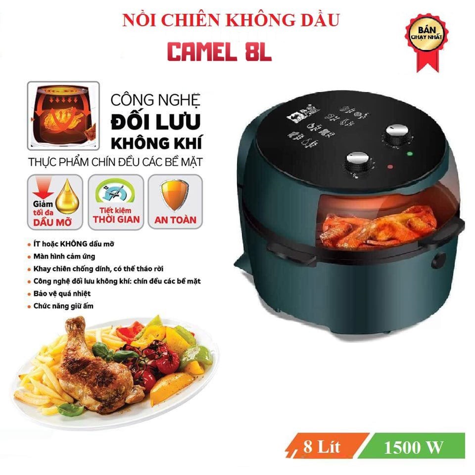 Nồi chiên không dầu camel 8 lít