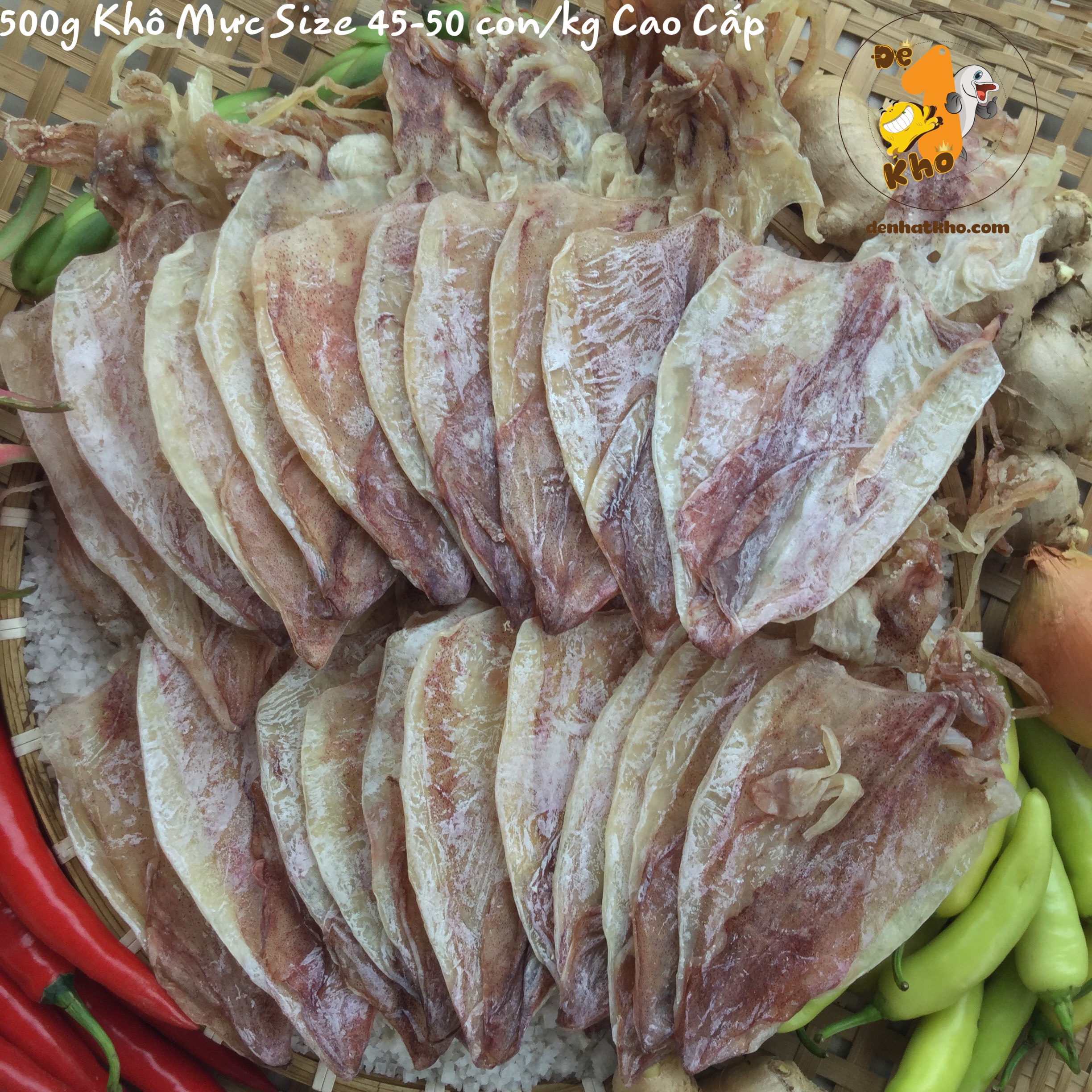 Khô mực 200g đệ nhất khô, mực khô nguyên con to 20-25 con/kg,mực khô câu chất lượng cao xuất khẩu, thịt dày thơm ngọt trắng hồng phấn, đặc sản phan thiết