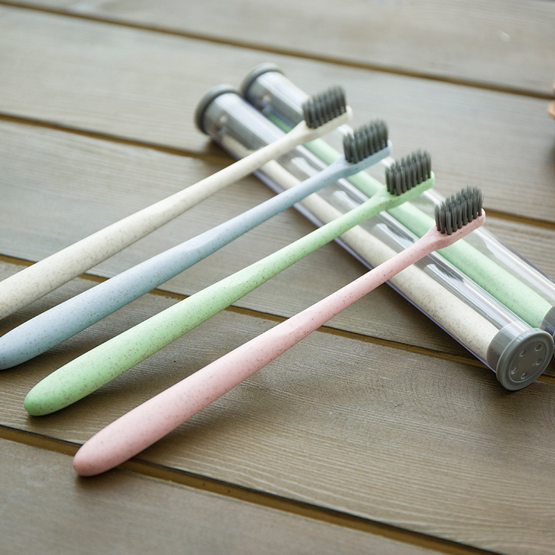 Set 4 bàn chải đánh răng than hoạt tính Muji cao cấp, hàng xuất khẩu