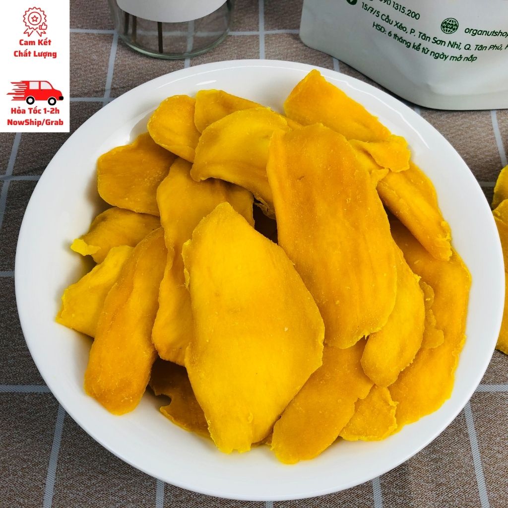 Xoài sấy dẻo không đường đặc sản đà lạt hàng xuất khẩu 500g - xoài nguyên miếng thượng hạng thơm ngon